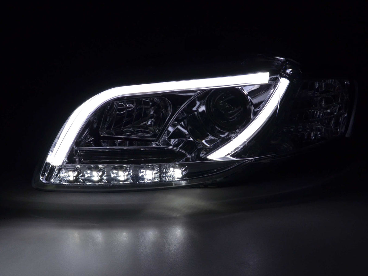 Scheinwerfer Set Daylight LED Tagfahrlicht Audi A4 Typ 8E 04-08 chrom Scheinwerfer Set Daylight LED Tagfahrlicht Audi A4 Typ 8E 04-08 chrom